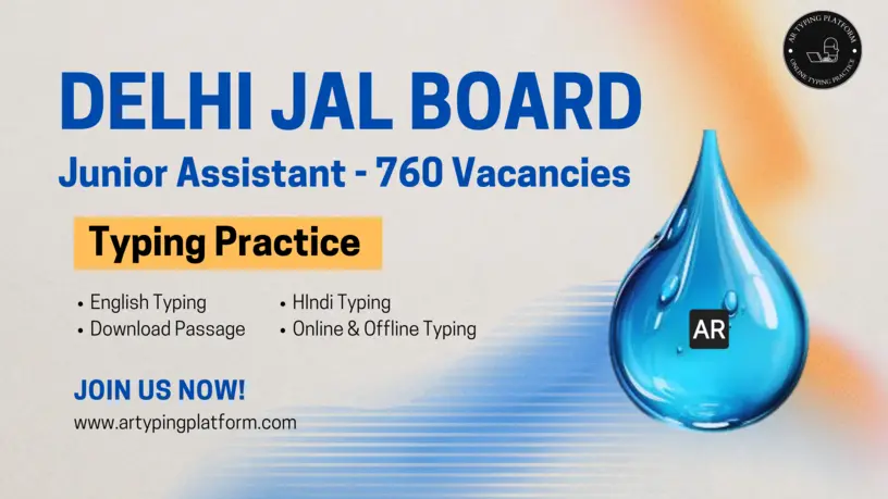 Delhi Jal Board Junior Assistant Recruitment 2024 Typing Test | AR 