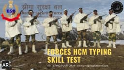 BSF, CRPF & CISF HCM Typing Test: Format & Typing Rules