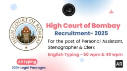 Bombay High Court (BHC) Clerk English Typing Test 2026.