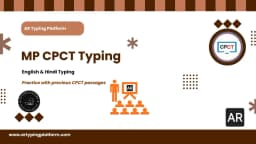 MP CPCT Typing Rules - English & Hindi Typing & Assessment Test 2026.